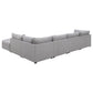 Sofá modular seccional tapizado Cambria de 6 piezas, color gris