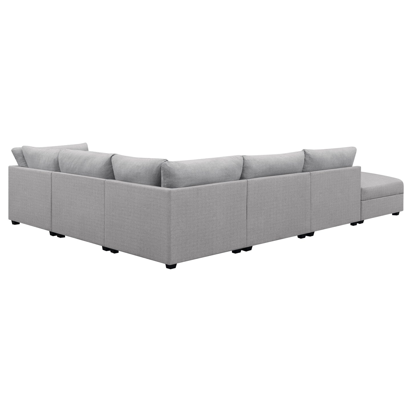 Sofá modular seccional tapizado Cambria de 6 piezas, color gris