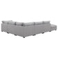 Sofá modular seccional tapizado Cambria de 6 piezas, color gris