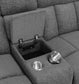 Loveseat eléctrico tapizado Bahrain en color carbón