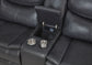 Sofá seccional reclinable eléctrico tapizado Sycamore gris