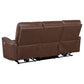 Conjunto de sofá reclinable eléctrico de 3 piezas Greenfield color marrón silla de montar