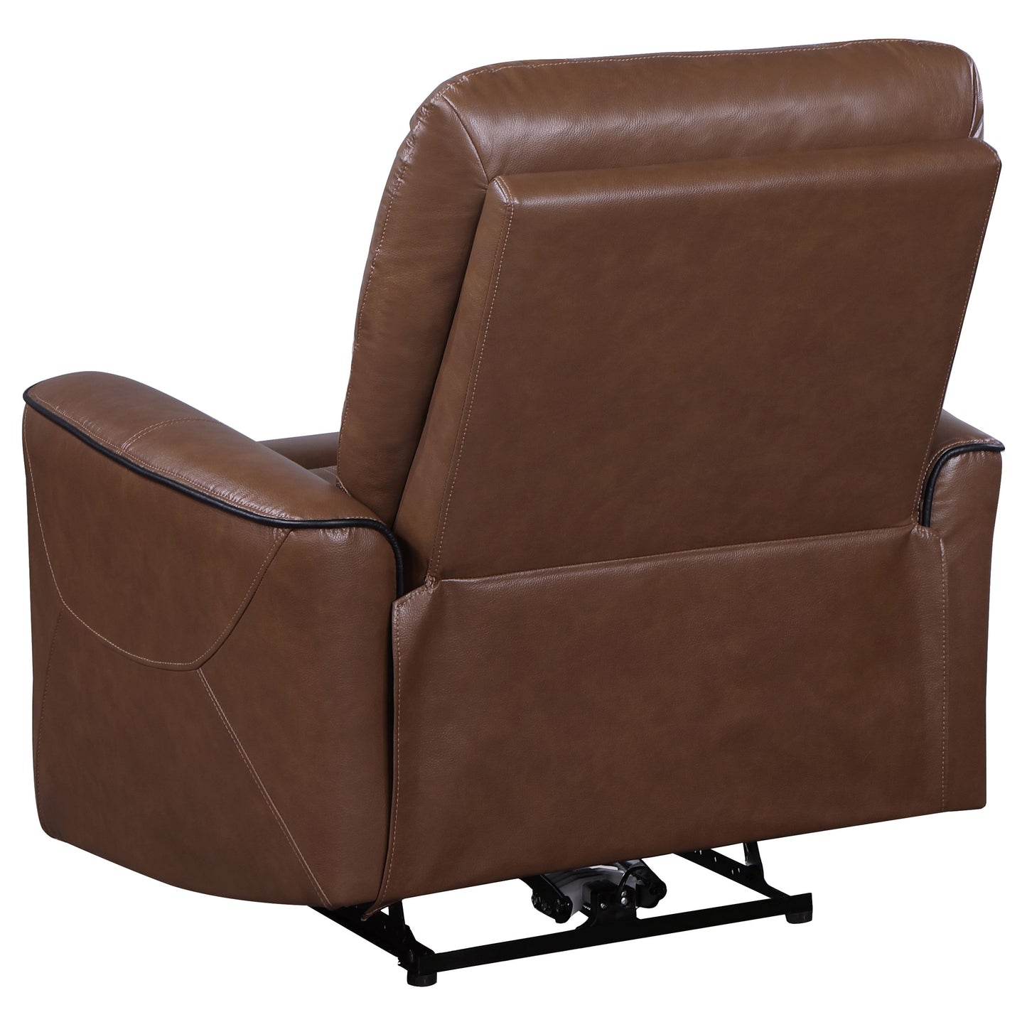 Conjunto de sofá reclinable eléctrico de 3 piezas Greenfield color marrón silla de montar