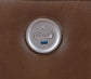 Conjunto de sofá reclinable eléctrico de 3 piezas Greenfield color marrón silla de montar