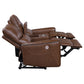 Conjunto de sofá reclinable eléctrico de 3 piezas Greenfield color marrón silla de montar