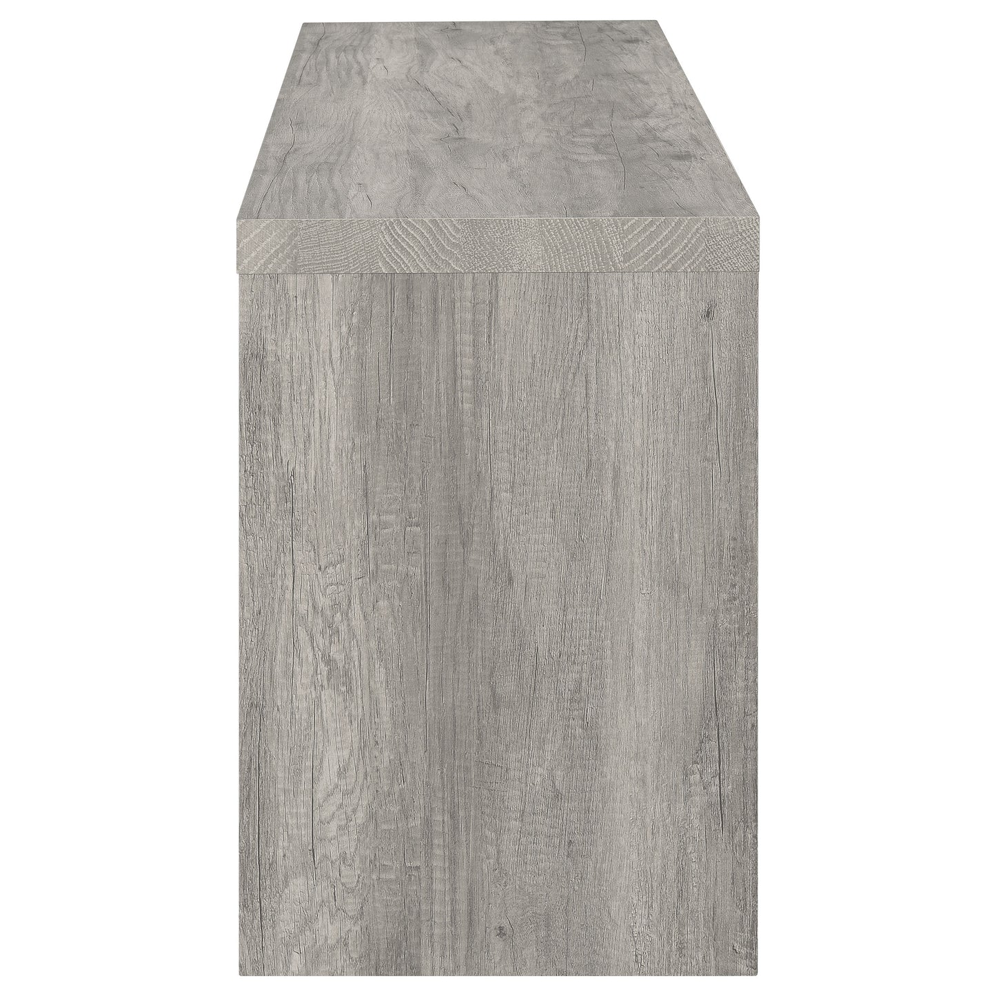Mueble para TV Burke de 59 pulgadas, madera de ingeniería con dos cajones, color gris Driftwood