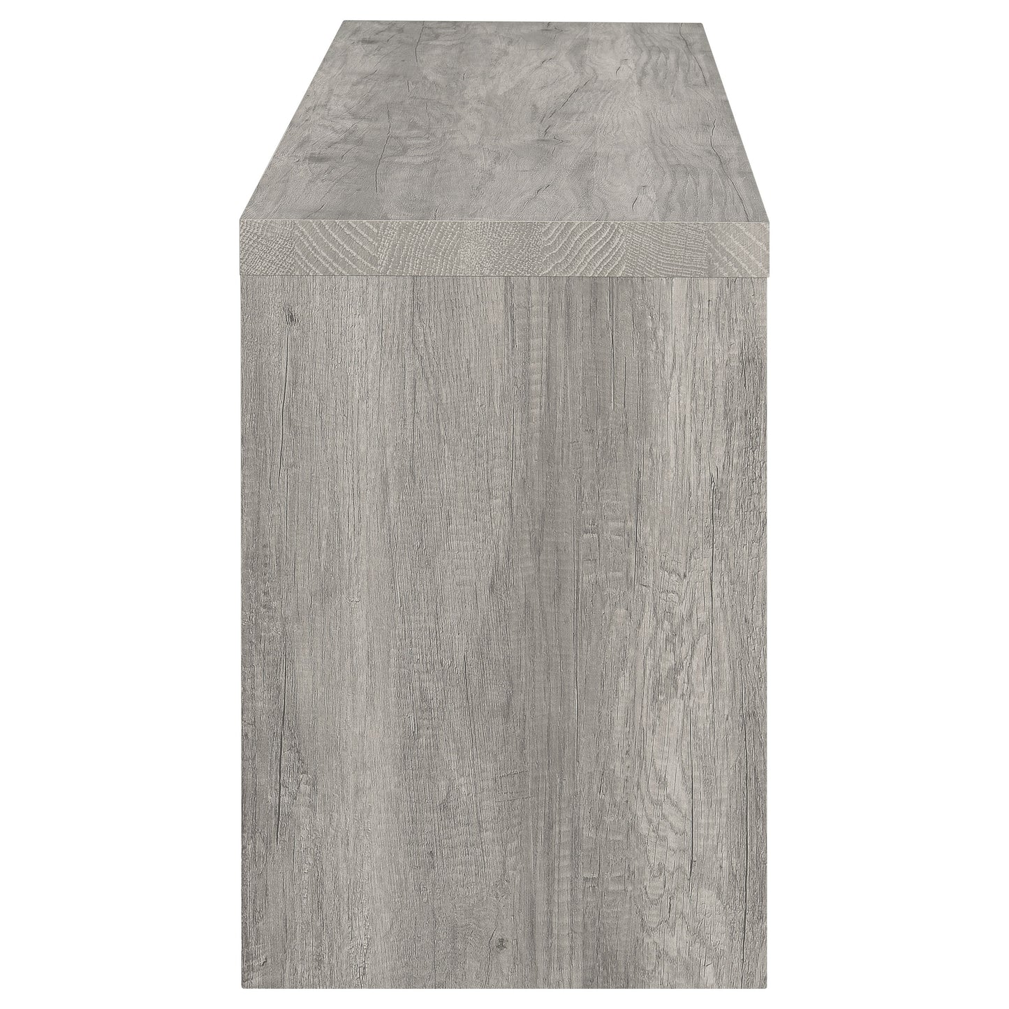 Mueble para TV Burke de 59 pulgadas, madera de ingeniería con dos cajones, color gris Driftwood