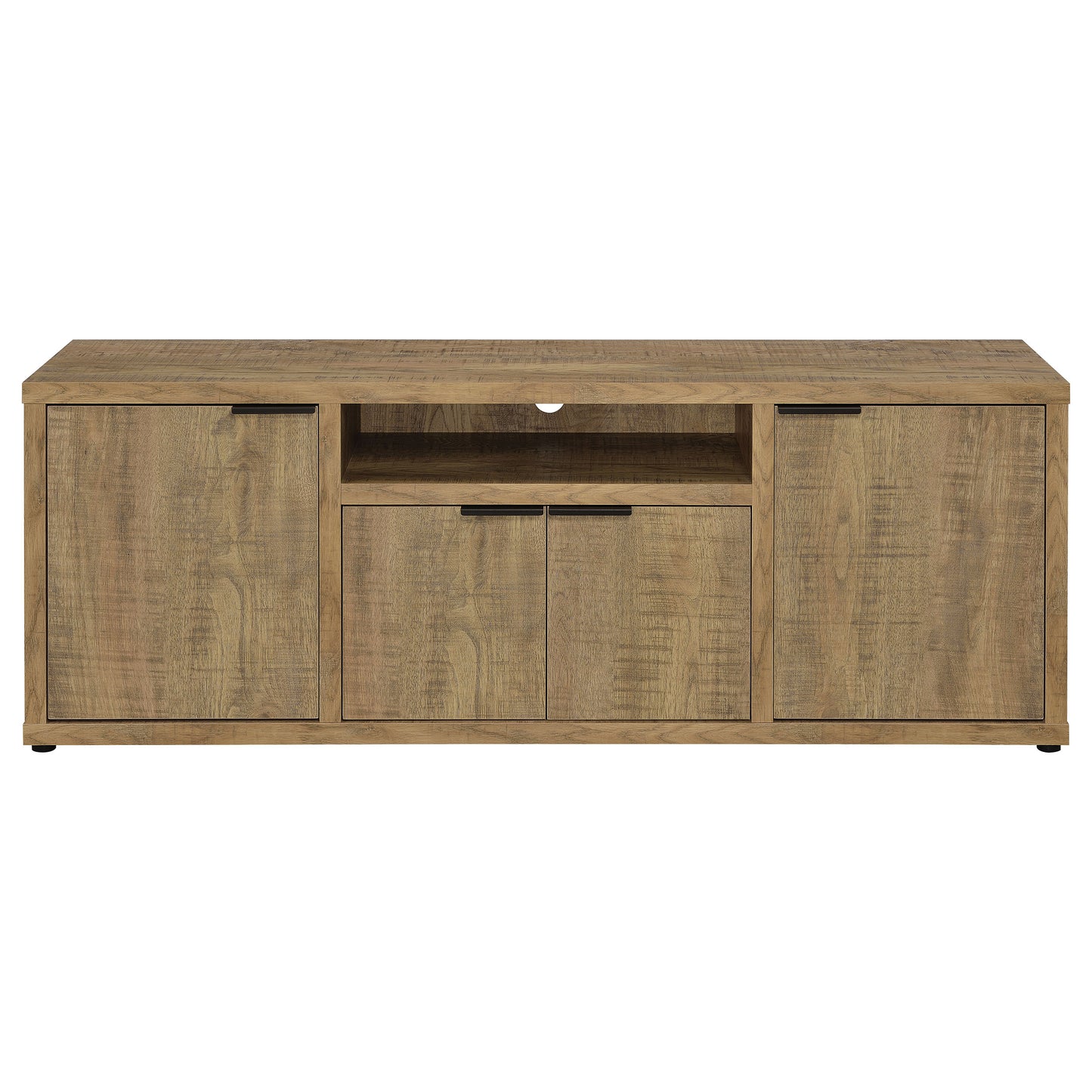 Mueble para TV Tabby de 4 puertas de madera de ingeniería de 60 pulgadas en color mango