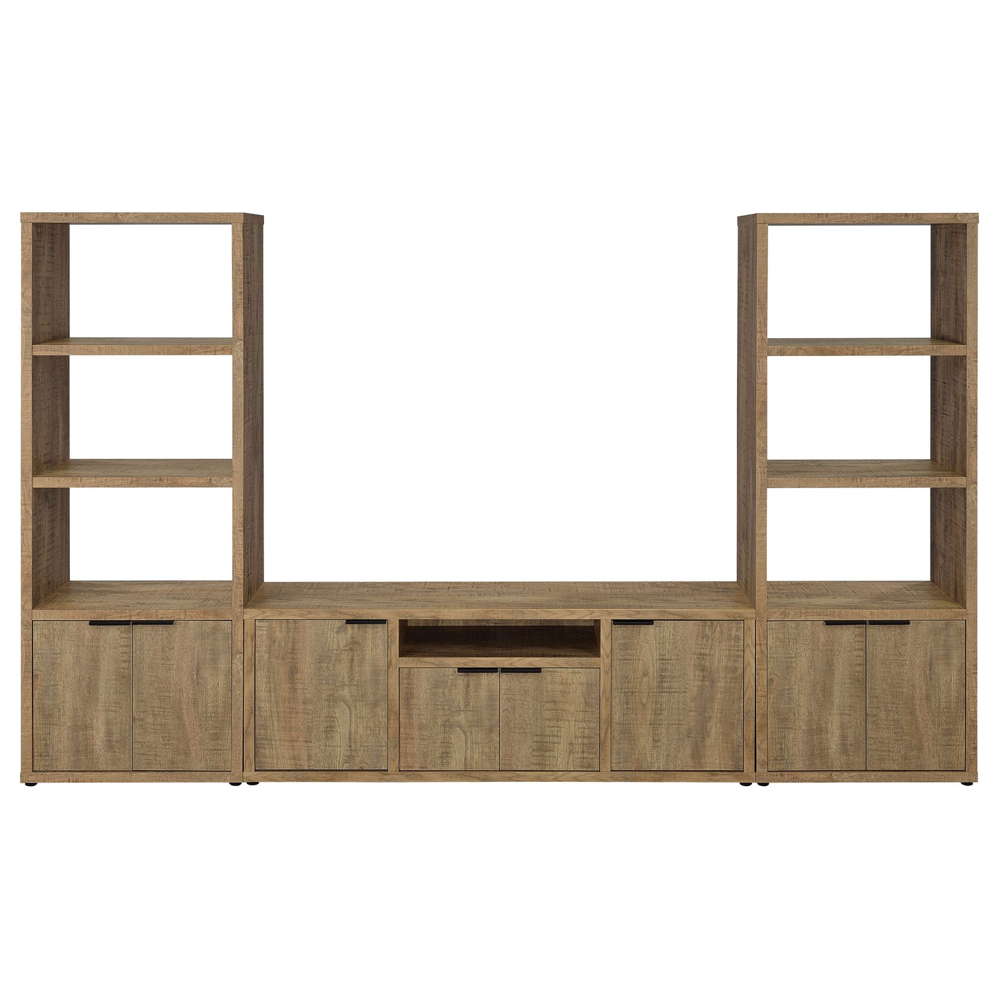Mueble para TV Tabby de 4 puertas de madera de ingeniería de 60 pulgadas en color mango