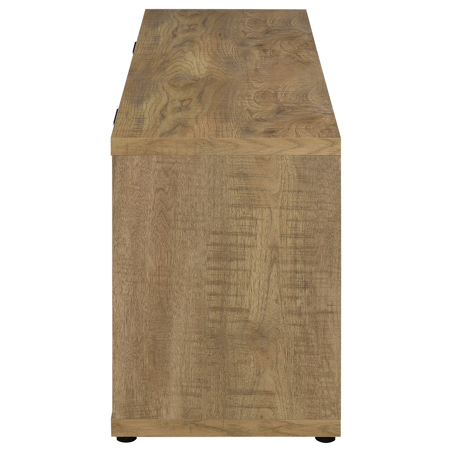 Mueble para TV Tabby de 4 puertas de madera de ingeniería de 60 pulgadas en color mango