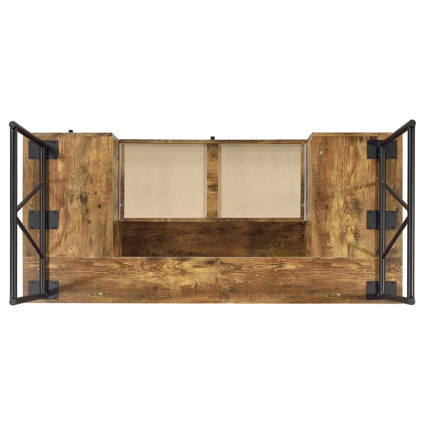 Escritorio Analiese de 63 pulgadas con 4 cajones en color nuez moscada rústica