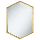 Espejo de pared hexagonal Bledel de 24 x 34 pulgadas, dorado