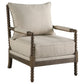 Sillón decorativo Bobbin tapizado Blanchett en beige y natural
