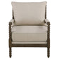 Sillón decorativo Bobbin tapizado Blanchett en beige y natural
