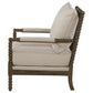 Sillón decorativo Bobbin tapizado Blanchett en beige y natural