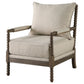 Sillón decorativo Bobbin tapizado Blanchett en beige y natural