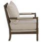 Sillón decorativo Bobbin tapizado Blanchett en beige y natural