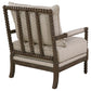 Sillón decorativo Bobbin tapizado Blanchett en beige y natural