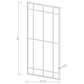 Espejo de pared Annetta de 24 x 52 pulgadas con ventana, color negro