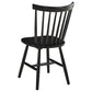 Silla de comedor auxiliar de madera Windsor Hollyoak negra (juego de 2)