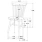 Silla de comedor auxiliar de madera Windsor Hollyoak negra (juego de 2)
