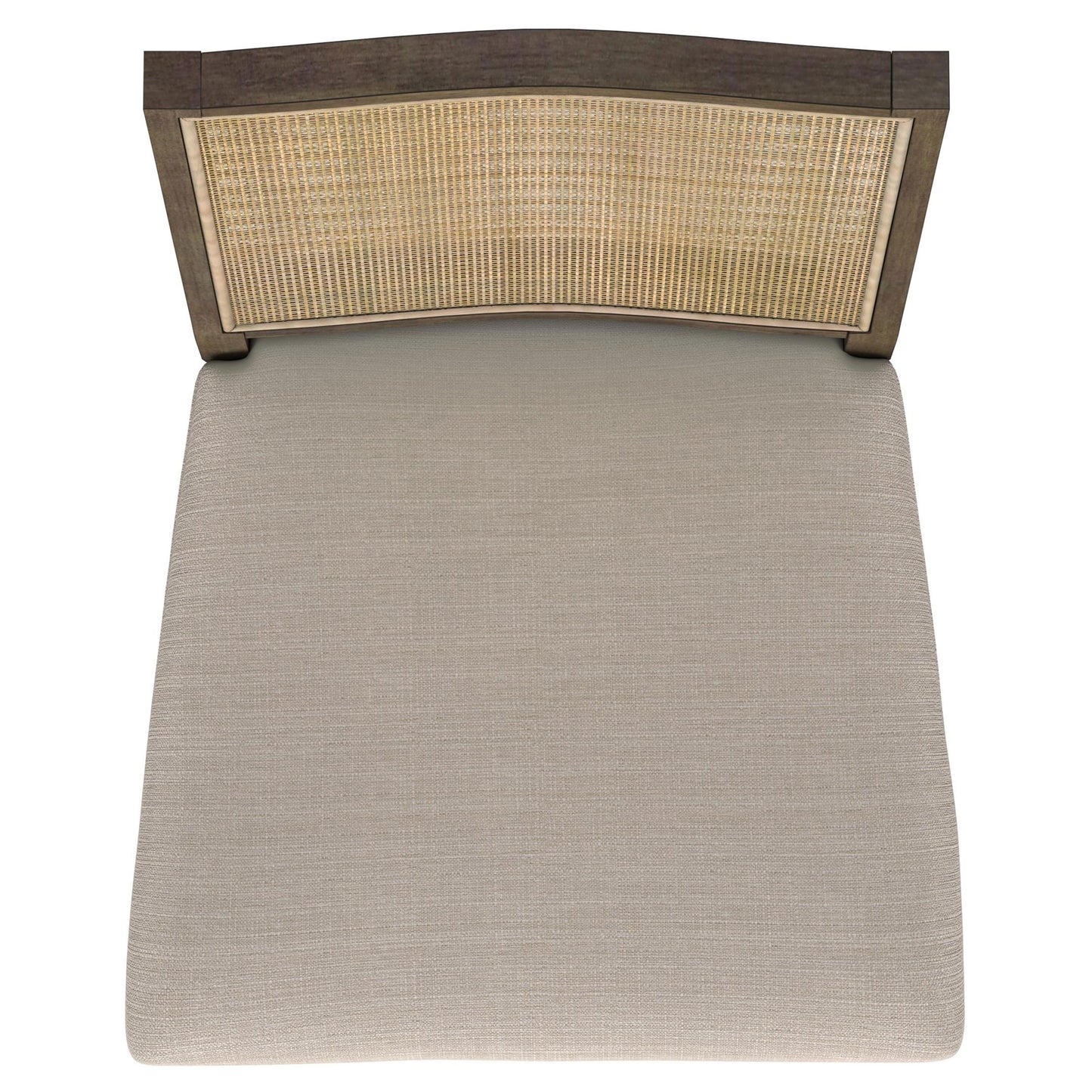 Silla de comedor Matisse con respaldo de ratán tejido, color marrón (juego de 2)