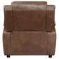 Sillón Ellington con brazos acolchados y tapizados, color marrón oscuro
