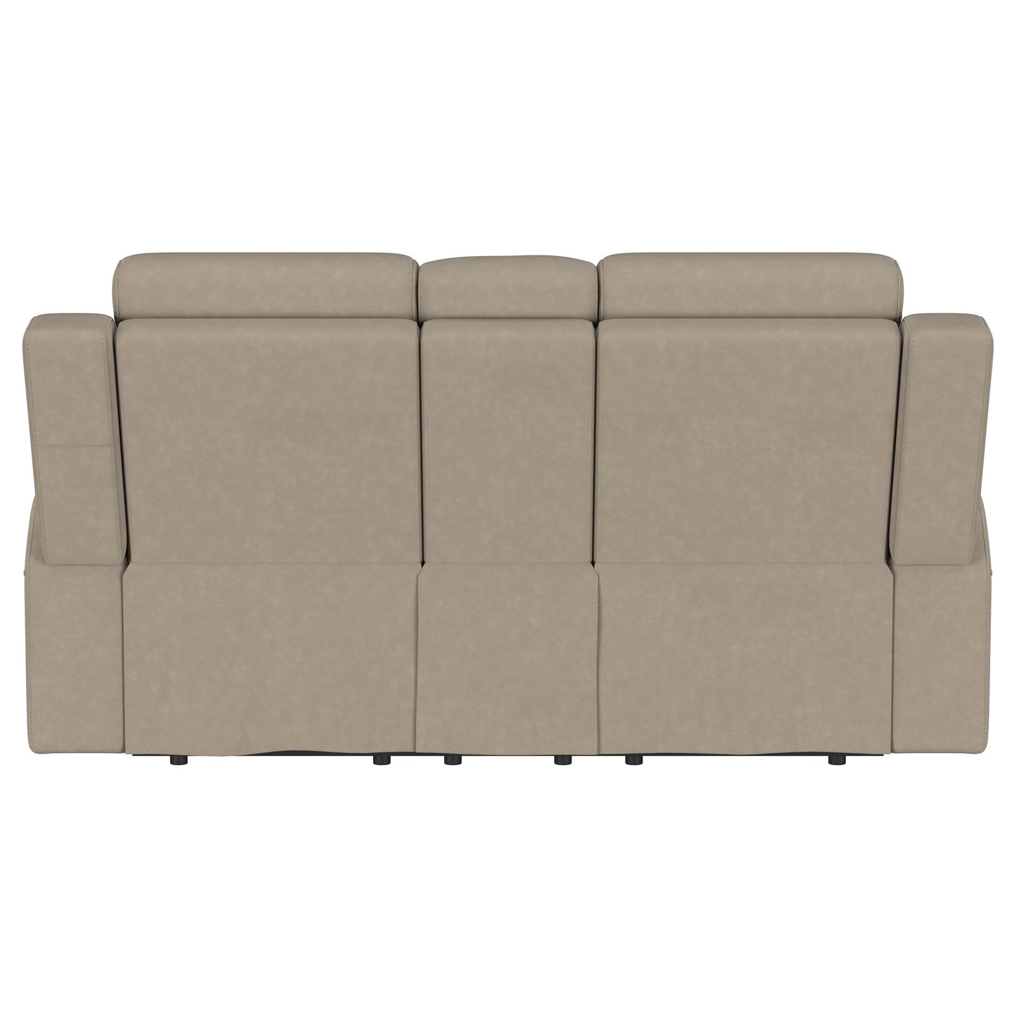 Loveseat reclinable con movimiento tapizado Brentwood en color topo