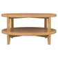 Mesa de centro redonda de madera maciza Camillo color arce marrón