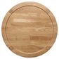 Mesa auxiliar redonda de madera maciza Camillo en color marrón arce