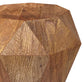 Mesa auxiliar octogonal Jacinto de madera maciza de mango, color marrón natural