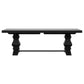 Mesa de comedor extensible Florence de 126 pulgadas, color negro envejecido