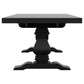 Mesa de comedor extensible Florence de 126 pulgadas, color negro envejecido