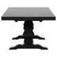 Mesa de comedor extensible Florence de 126 pulgadas, color negro envejecido