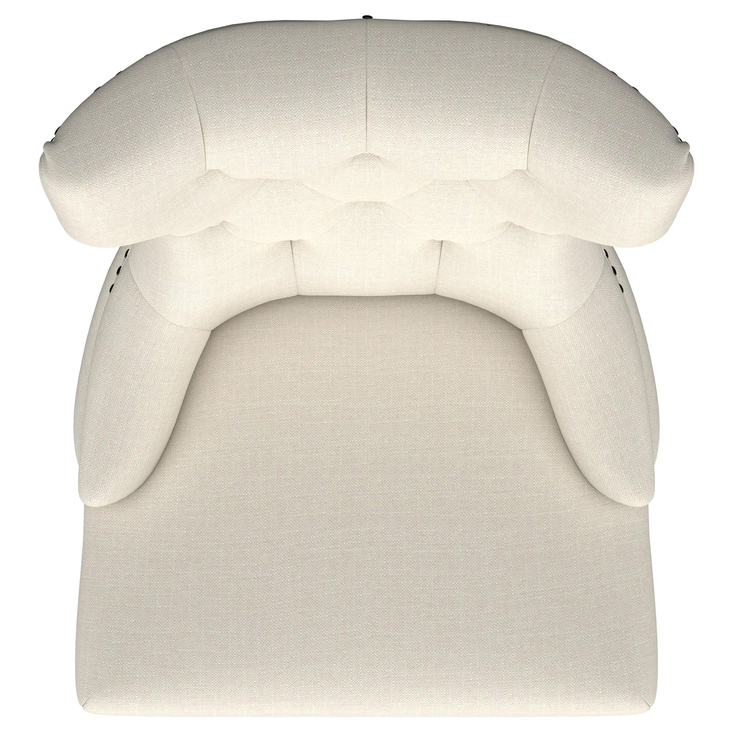 Silla de comedor Baney tapizada en tela beige y negra