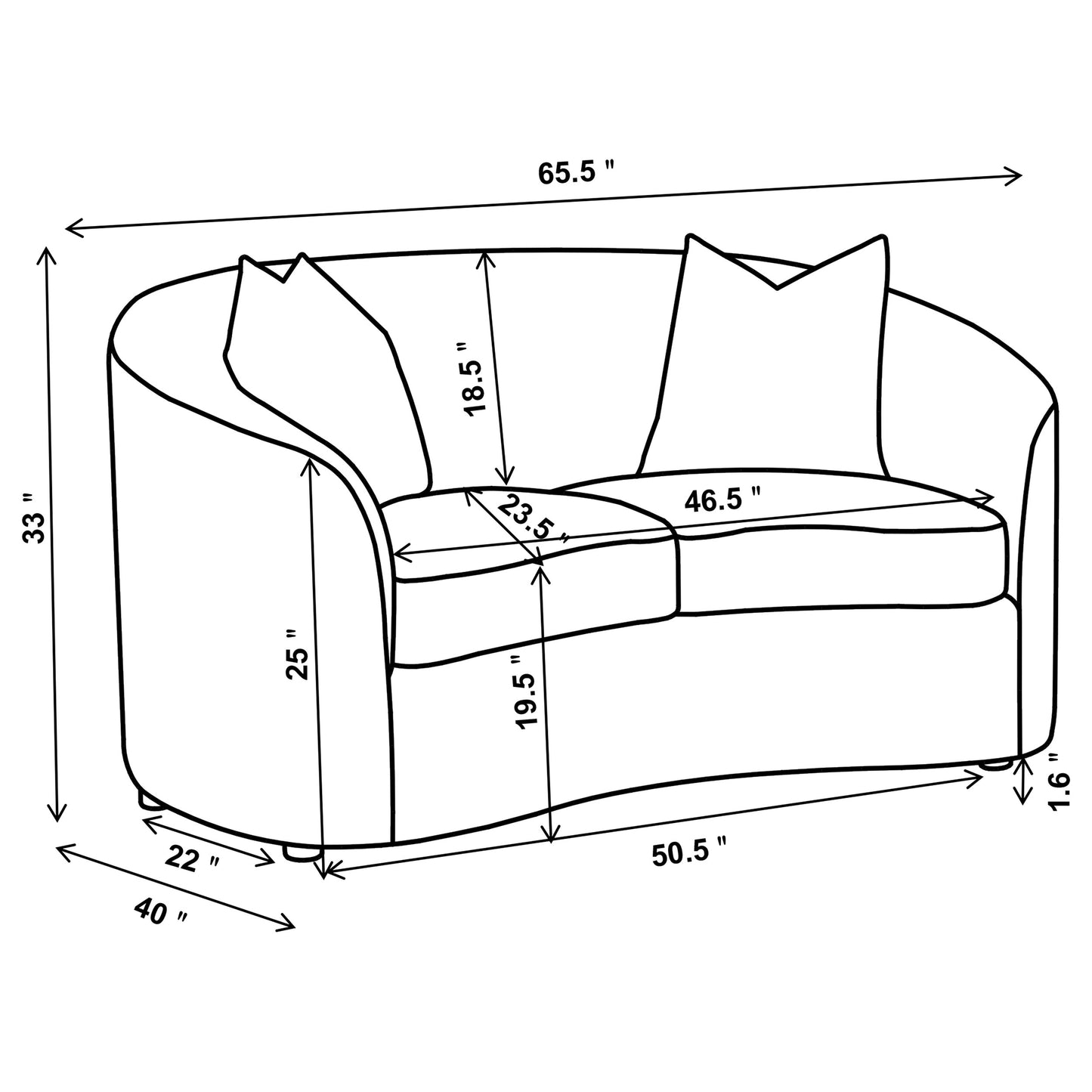 Rainn 2-piece Upholstered Tight Back Living Room Set Latte