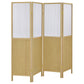 Biombo plegable Shoji de 4 paneles Mattison, color natural