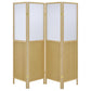 Biombo plegable Shoji de 4 paneles Mattison, color natural
