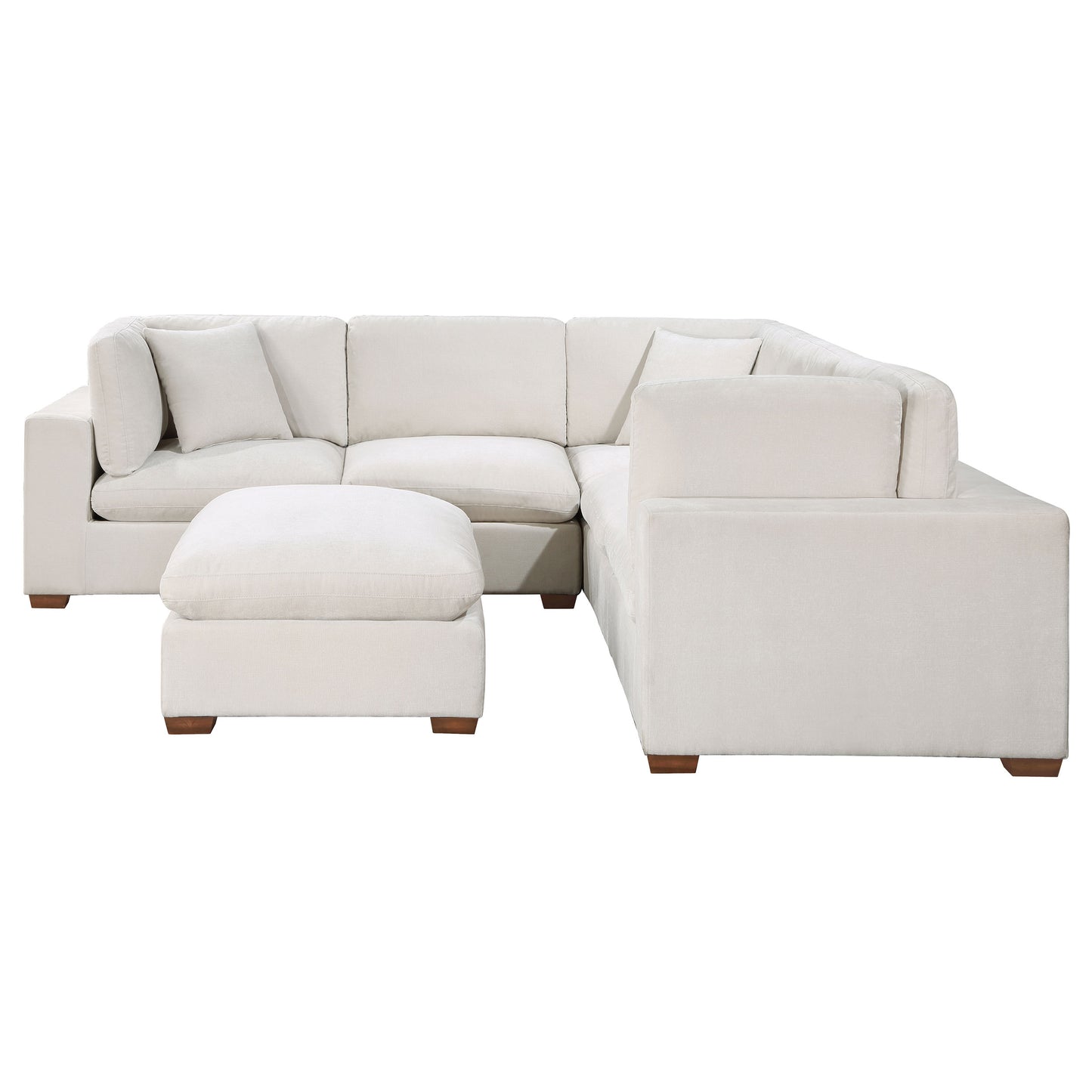 Lakeview 5-piece Upholstered Modular Sectional Sofa Ivory