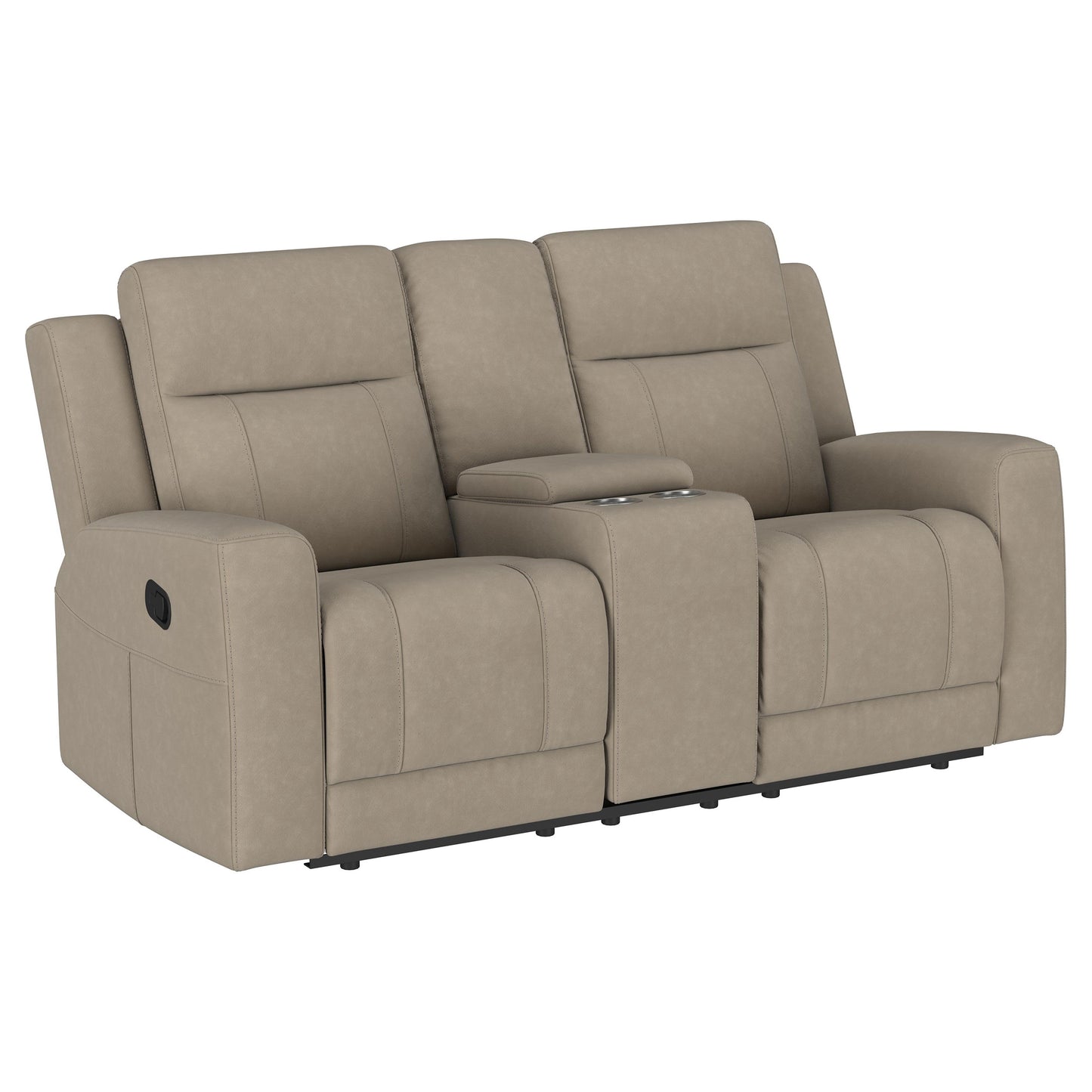 Conjunto de sofá reclinable tapizado de 2 piezas Brentwood en color topo