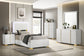 Cama doble Marceline Wood con panel LED blanco