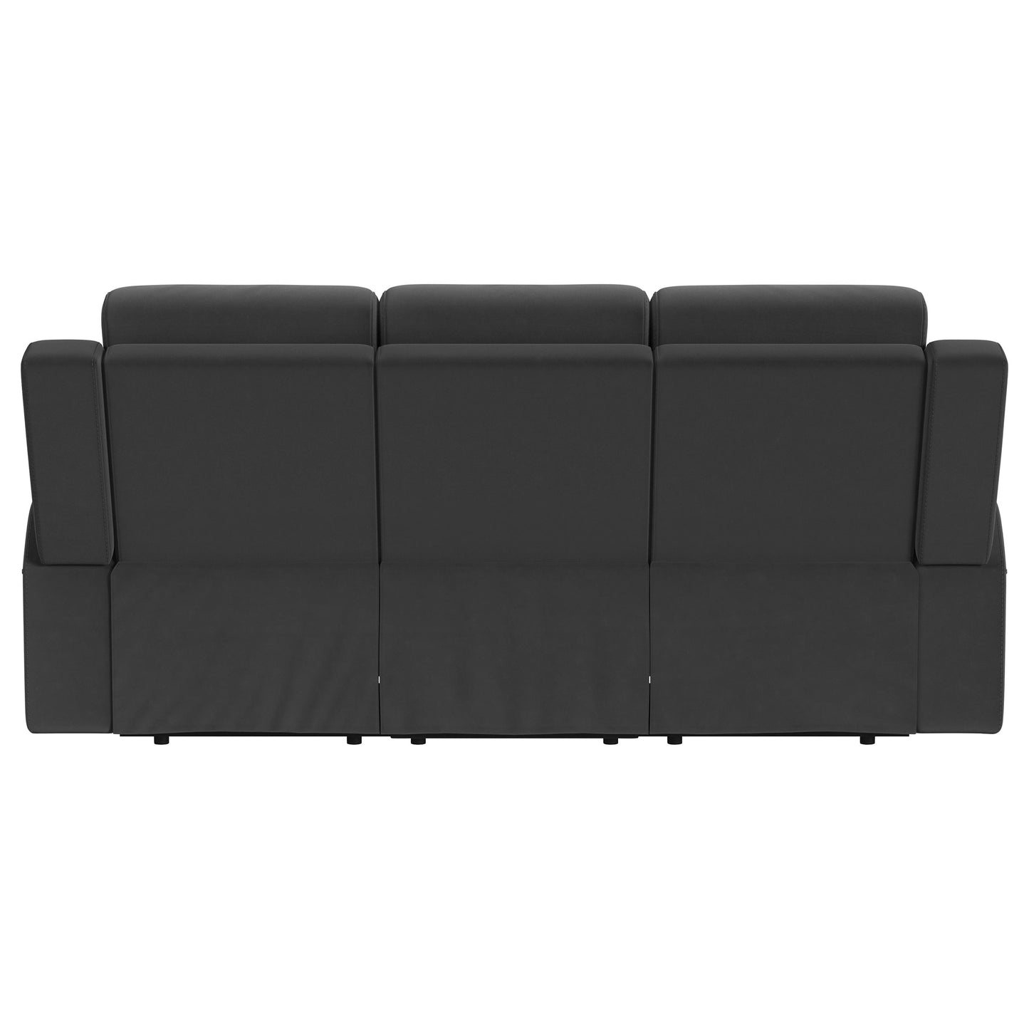 Sofá reclinable móvil tapizado Brentwood en color carbón oscuro