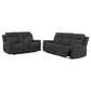 Conjunto de sofá reclinable tapizado de 2 piezas Brentwood en color carbón