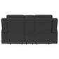 Loveseat reclinable tapizado Brentwood en color carbón oscuro
