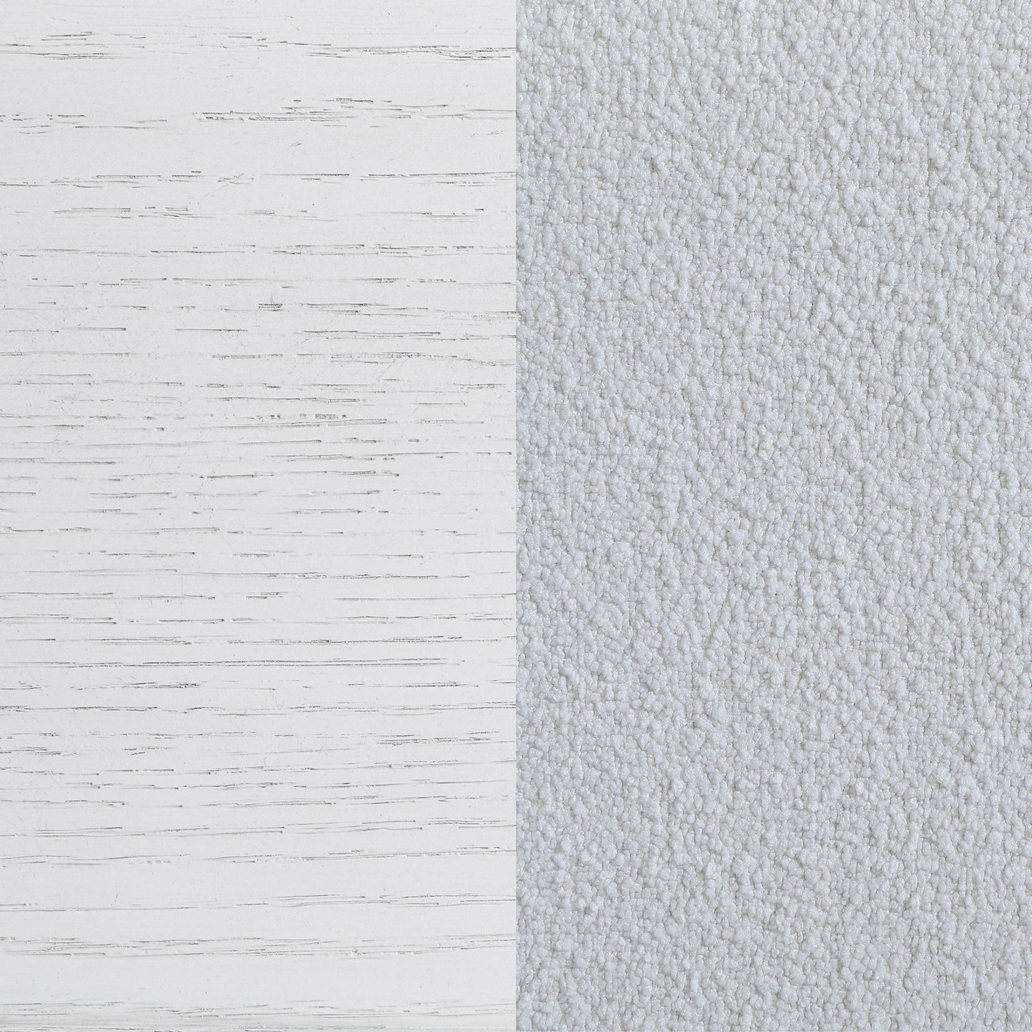 Cama Marielle Eastern King con paneles tapizados, color blanco desgastado