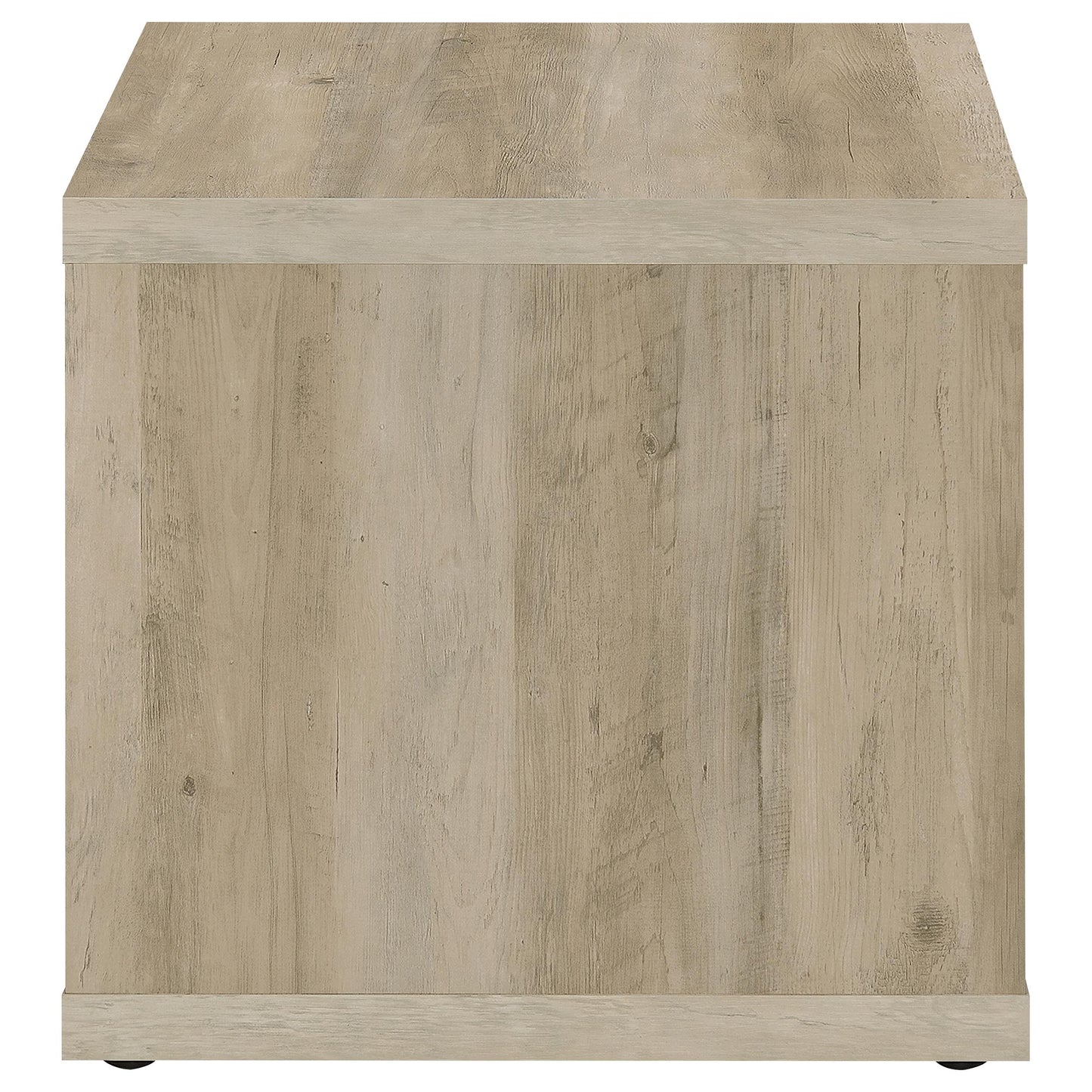 Mesa auxiliar Frisco cuadrada de madera de ingeniería, pino envejecido