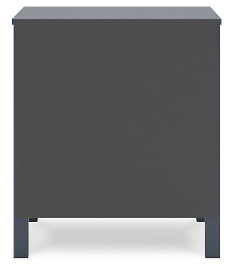 Mesita de noche de dos cajones Simmenfort