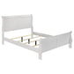 Cama Louis Philippe de 120 cm con paneles tipo trineo, estilo Eastern King, color blanco