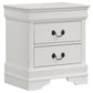 Juego de dormitorio Louis Philippe de 4 piezas Queen en blanco