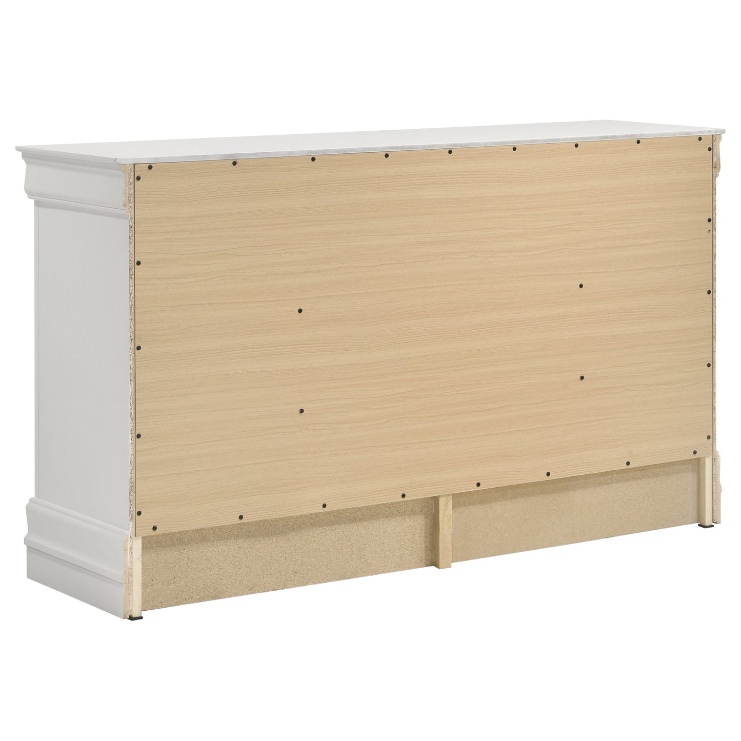 Juego de dormitorio Louis Philippe de 4 piezas Queen en blanco